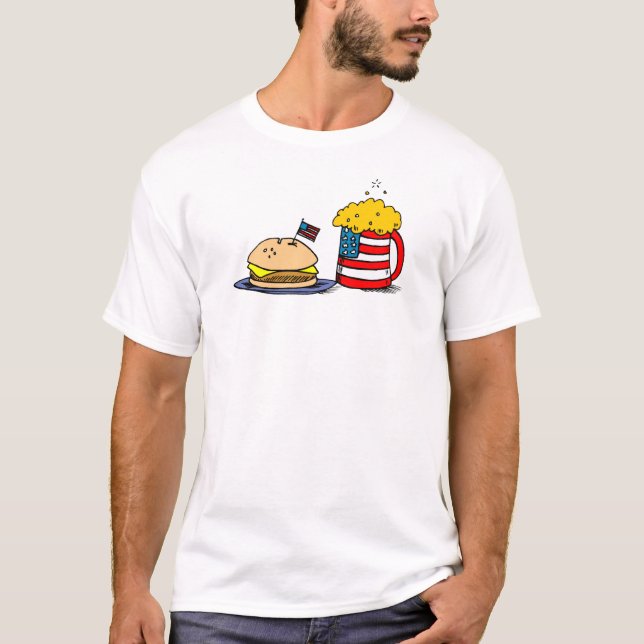 4. Juli Burger & Beer T-Shirt (Vorderseite)