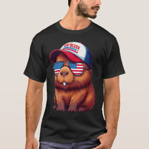 4. Juli Capybara – God Bless America Hut Und P T-Shirt