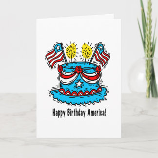 4. Juli Card: "Happy Birthday America" Karte