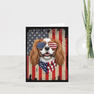 4. Juli Cavalier King Charles Spaniel Hund Karte