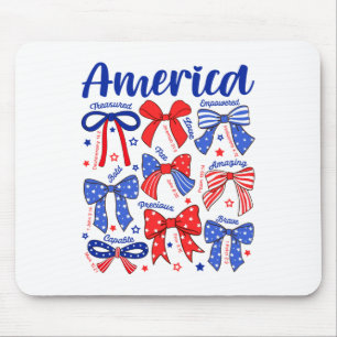4. Juli Christliche Coquette Bow Amerika Indepen Mousepad