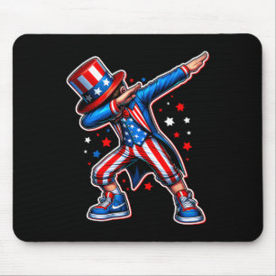 4. Juli Cooler Dabbing Boy American Flag Patriot Mousepad