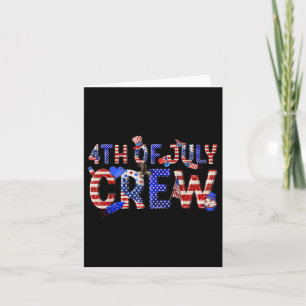 4. Juli Crew Matching Family Squad Vierten von J Karte