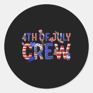 4. Juli Crew Matching Family Squad Vierten von J Runder Aufkleber