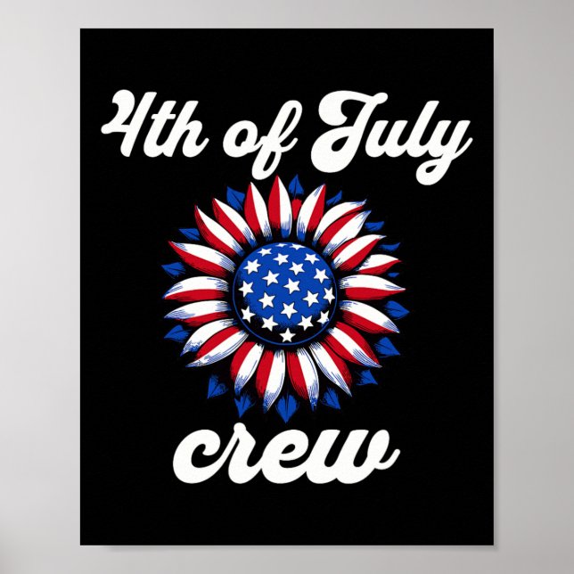 4. Juli Crew US-Flagge Poster (Vorne)