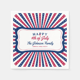 4. Juli Custom American Family Summer GRILLEN Part Serviette