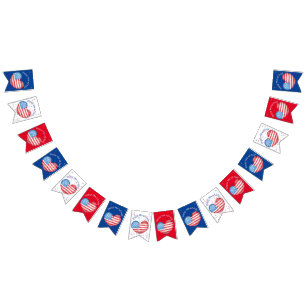 4. Juli Custom bunting Banner Frack