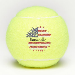4. Juli Custom Red White und Blue Sunflower Tennisbälle
