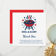 4. Juli Dankeschön Karte - Patriotische Wertschätz