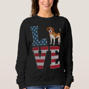 4. Juli Dekor Patriotische Liebe Beagle Hund ameri Sweatshirt