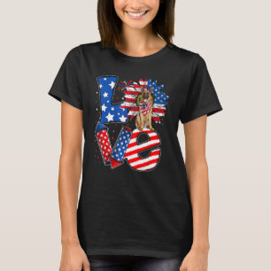 4. Juli Dekor Patriotische LIEBE Deutscher Schäfer T-Shirt