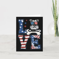 4. Juli Dekor Patriotische Liebe Schnauzer Dog Usa