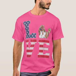 4. Juli Dekor Patriotische LIEBE Shih Tzu Dog Amer T-Shirt
