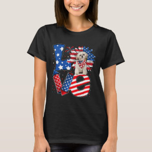 4. Juli Dekor Patriotische Liebe Shih Tzu Dog Usa T-Shirt