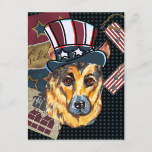4. JULI DEUTSCHER SCHÄFERHUND POSTKARTE