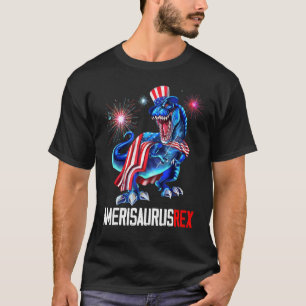 4. Juli Dinosaurier Rex Amerisaurus Rex Amerikaner T-Shirt