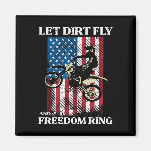 4. Juli Dirt Bike Motocross America Biker Männer Magnet