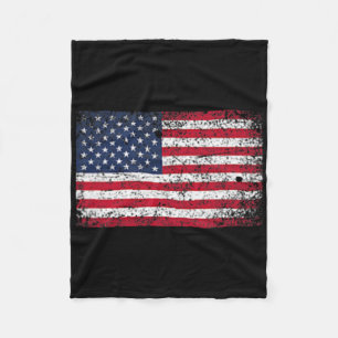 4. Juli distressed amerikanische USA-Flagge Tasche Fleecedecke