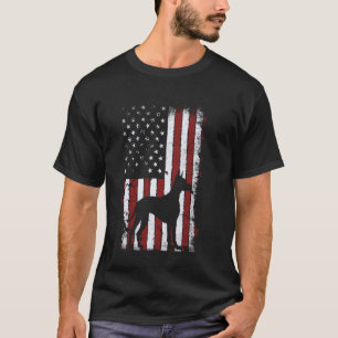 4. Juli Dobermann Hund Amerikanische Flagge USA Pa T-Shirt