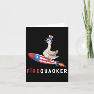 4. Juli Duck Firequacker Patriotic Vierte von J Karte