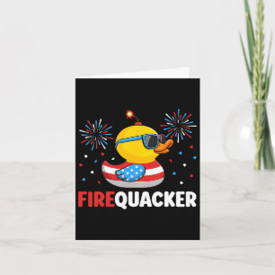 4. Juli Duck Firequacker Patriotic Vierte von J Karte
