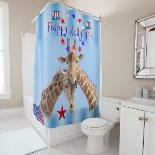 4. Juli Duschvorhang Giraffe