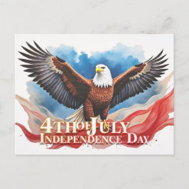 4. Juli Eagle - Patriotisches Kunstdesign Feiertagspostkarte