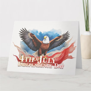 4. Juli Eagle - Patriotisches Kunstdesign Karte