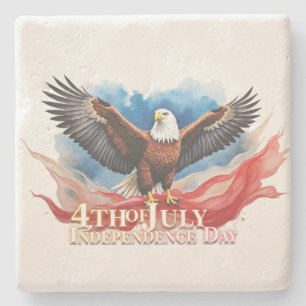 4. Juli Eagle - Patriotisches Kunstdesign Steinuntersetzer