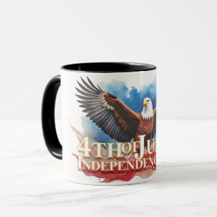 4. Juli Eagle - Patriotisches Kunstdesign Tasse