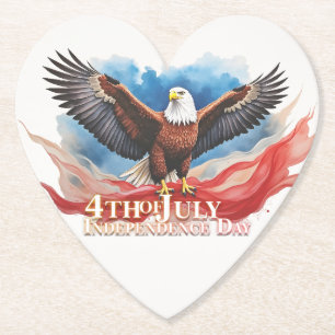 4. Juli Eagle - Patriotisches Kunstdesign Untersetzer