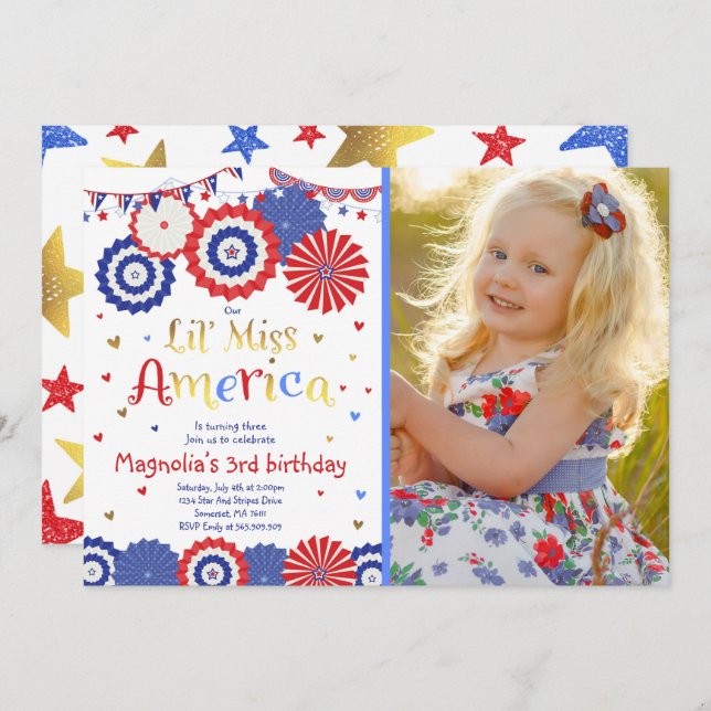 4. Juli Einladung (Vorne/Hinten)