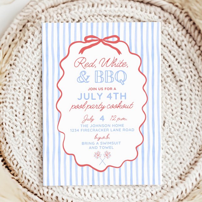 4. Juli Einladung für Erwachsene Pool Party, Fourt (Von Creator hochgeladen)