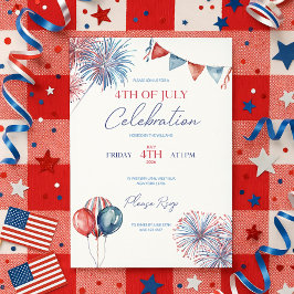 4. Juli Einladung Template Celebration