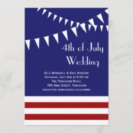 4. Juli Einladung zu Rot, Weiß und Blau Hochzeit