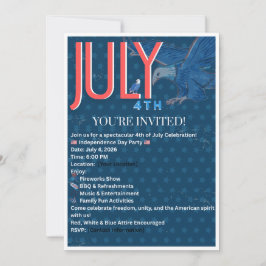 4. Juli Einladungsvorlage | Patriotische Unabhängi Save The Date