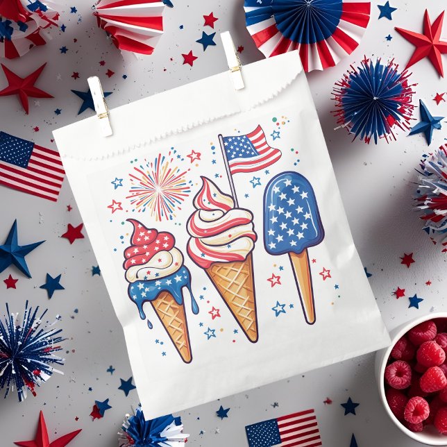 4. Juli Eiscreme Gefälligkeitsflaggen Geschenktütchen (Von Creator hochgeladen)