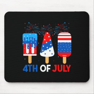 4. Juli Eiscreme Lustig Patriotisch Amerikanische Mousepad