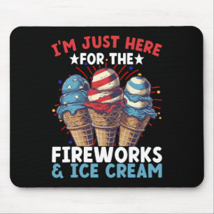 4. Juli Eiscreme Patriotische Eiscreme Mousepad