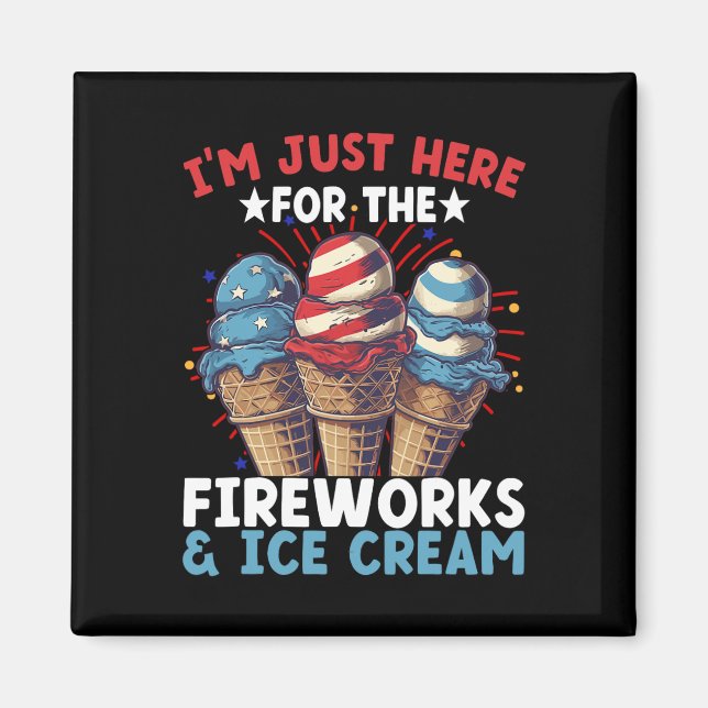 4. Juli Eiscreme Patriotisches Eiscreme  Magnet (Vorne)