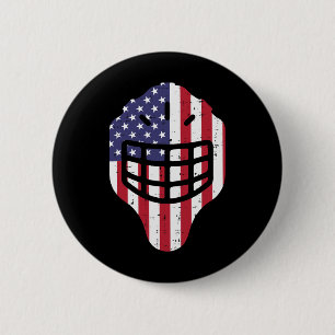 4. Juli Eishockey Helmet Amerika Flagge Amerika Bo Button