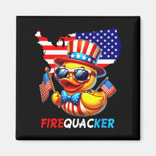 4. Juli-Ente-Feuerknaller Patriotischer Vierter Ju Magnet