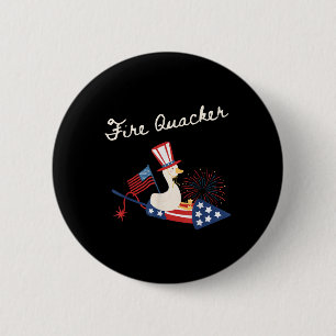 4. Juli-Enten-Feuerknaller Patriotisch Vierter Jul Button