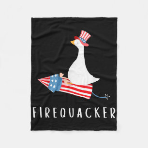 4. Juli-Enten-Feuerknaller Patriotischer Vierter J Fleecedecke