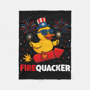 4. Juli-Enten-Feuerknaller Patriotischer Vierter J Fleecedecke