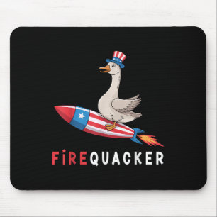 4. Juli-Enten-Feuerknaller Patriotischer Vierter J Mousepad