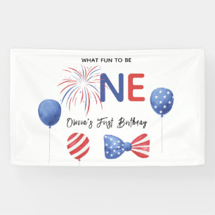4. Juli Erste Geburtstagsfeier Banner