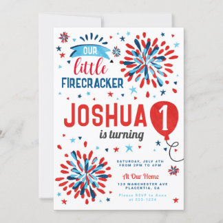 4. Juli Erster Geburtstag Einladung