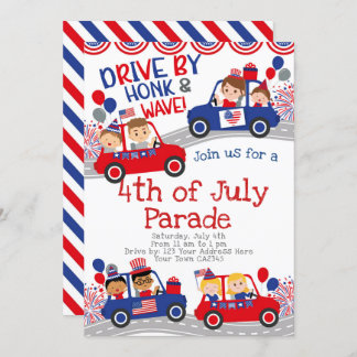 4. Juli Fahrt bis zum Geburtstag Einladung