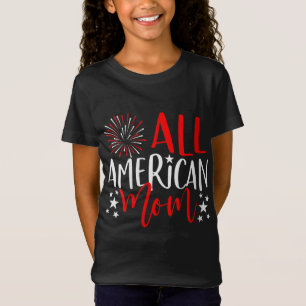 4. Juli Familie Matching All American Mama T-Shirt